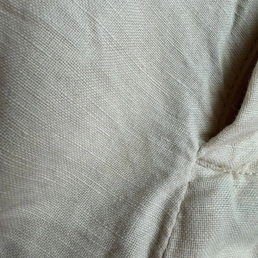 Faherty Linen Blend Chino Shorts Mens 34 Beige Flat Front Casual Summer Classic
